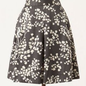 Anthropologie Inked Flora skirt Moulinette Soeurs